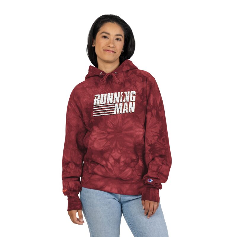 Running Man (2025) Unisex Champion Tie-Dye Hoodie (Embroidery) - Image 12