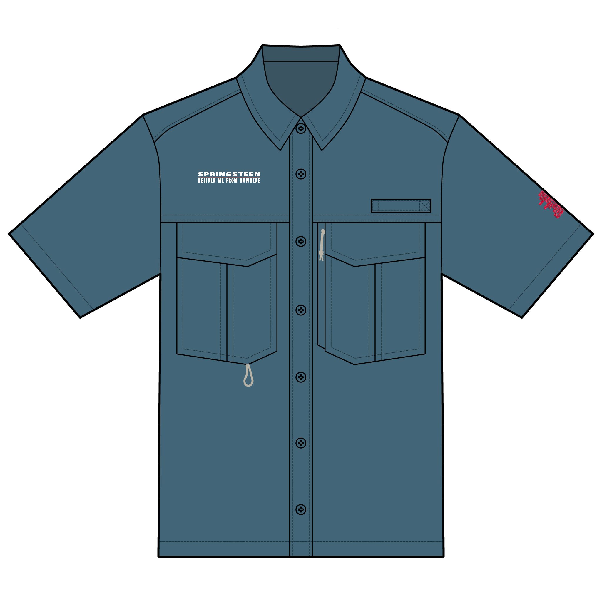 Springsteen: Deliver Me from Nowhere Eddie Bauer Unisex Short Sleeve Performance Fishing Shirt - Image 2