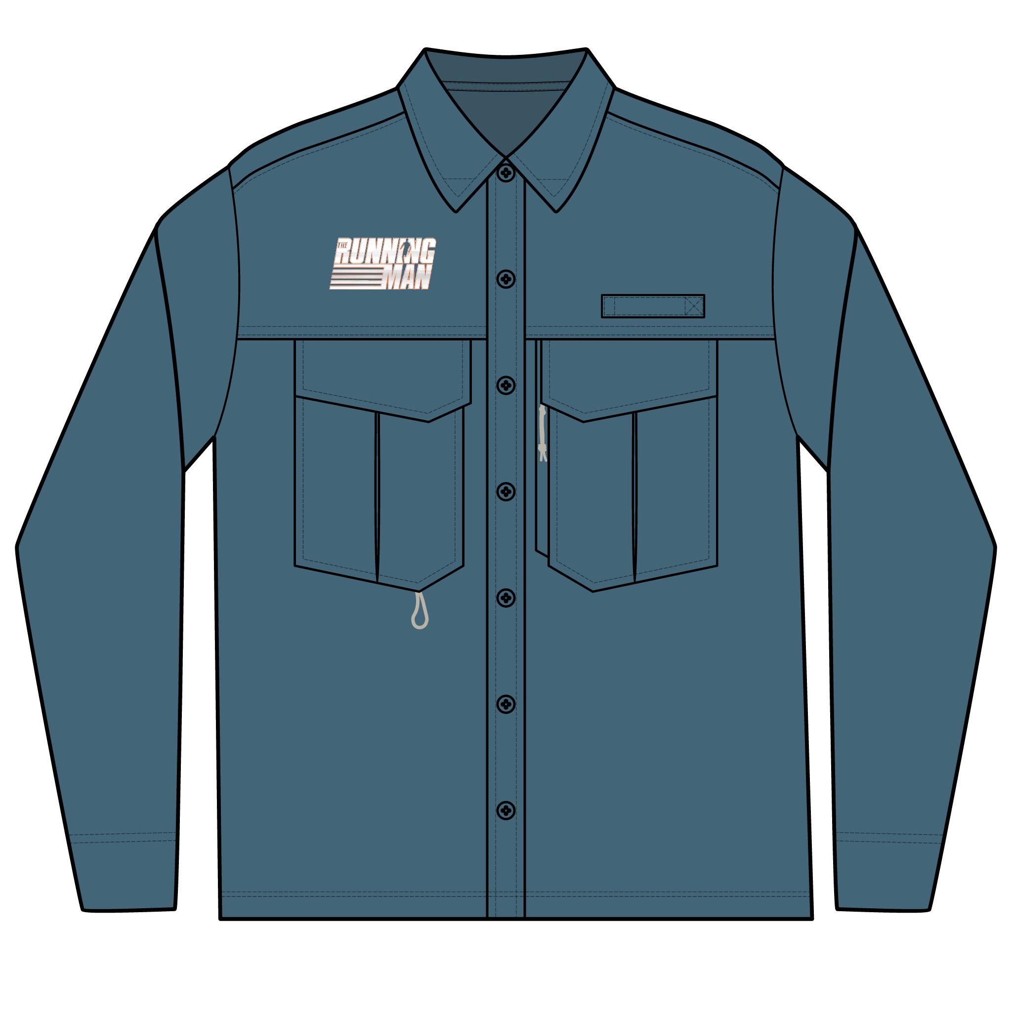 The Running Man (2025) Men's Long Sleeve Performance Fishing Shirt - Image 3