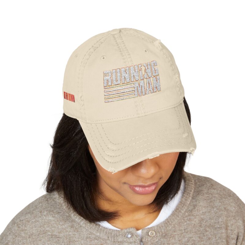 Running Man (2025) Distressed Dad Hat (Embroidery) - Image 3