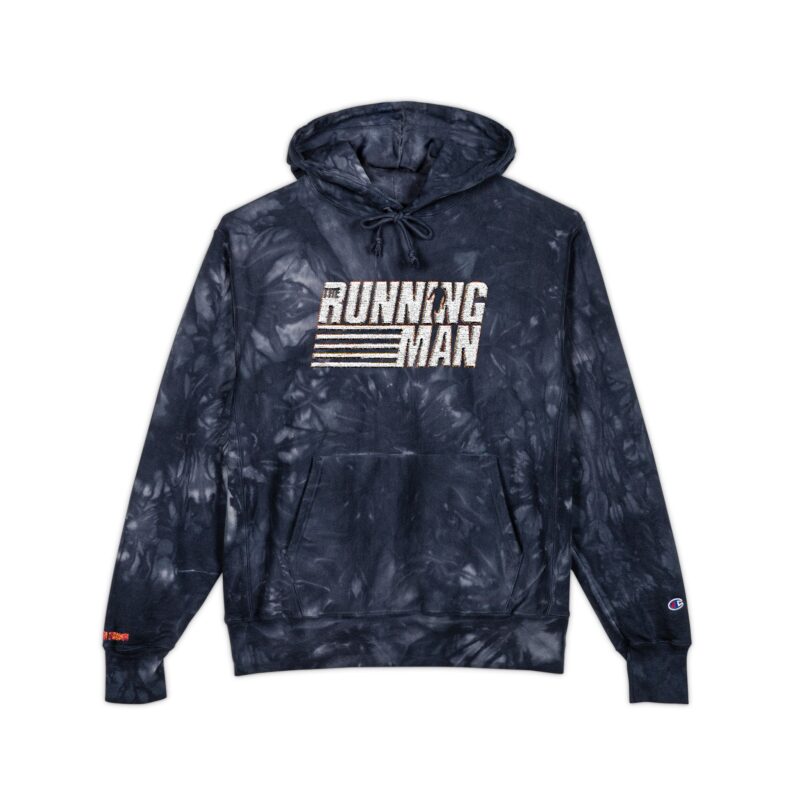 Running Man (2025) Unisex Champion Tie-Dye Hoodie (Embroidery)