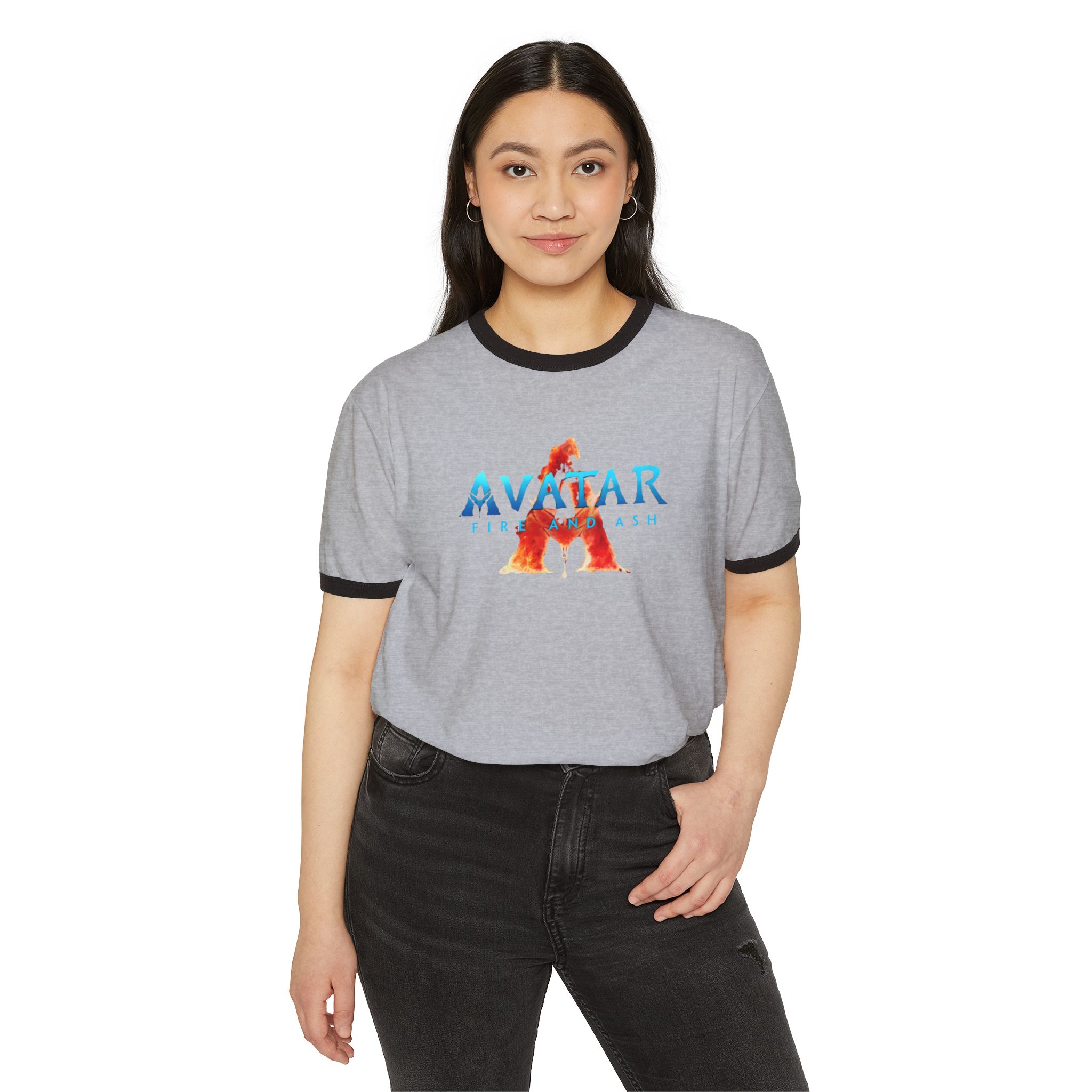 The Avatar: Fire and Ash Unisex Cotton Ringer T-Shirt - Image 7