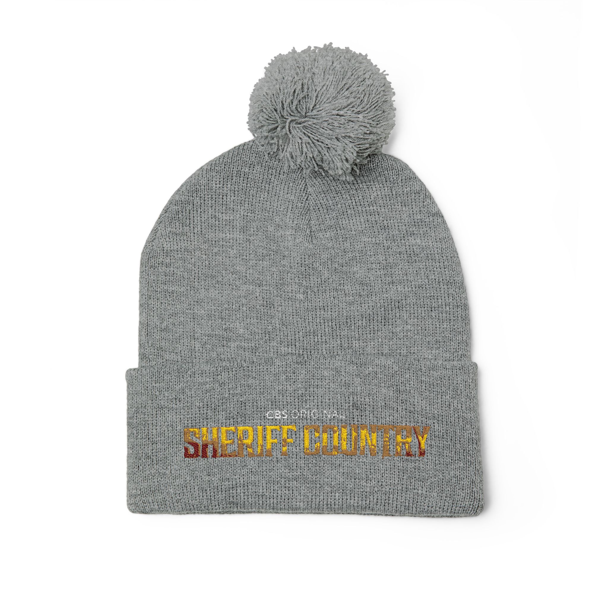 Sheriff Country Pom-Pom Knit Cap (Embroidery) - Image 3