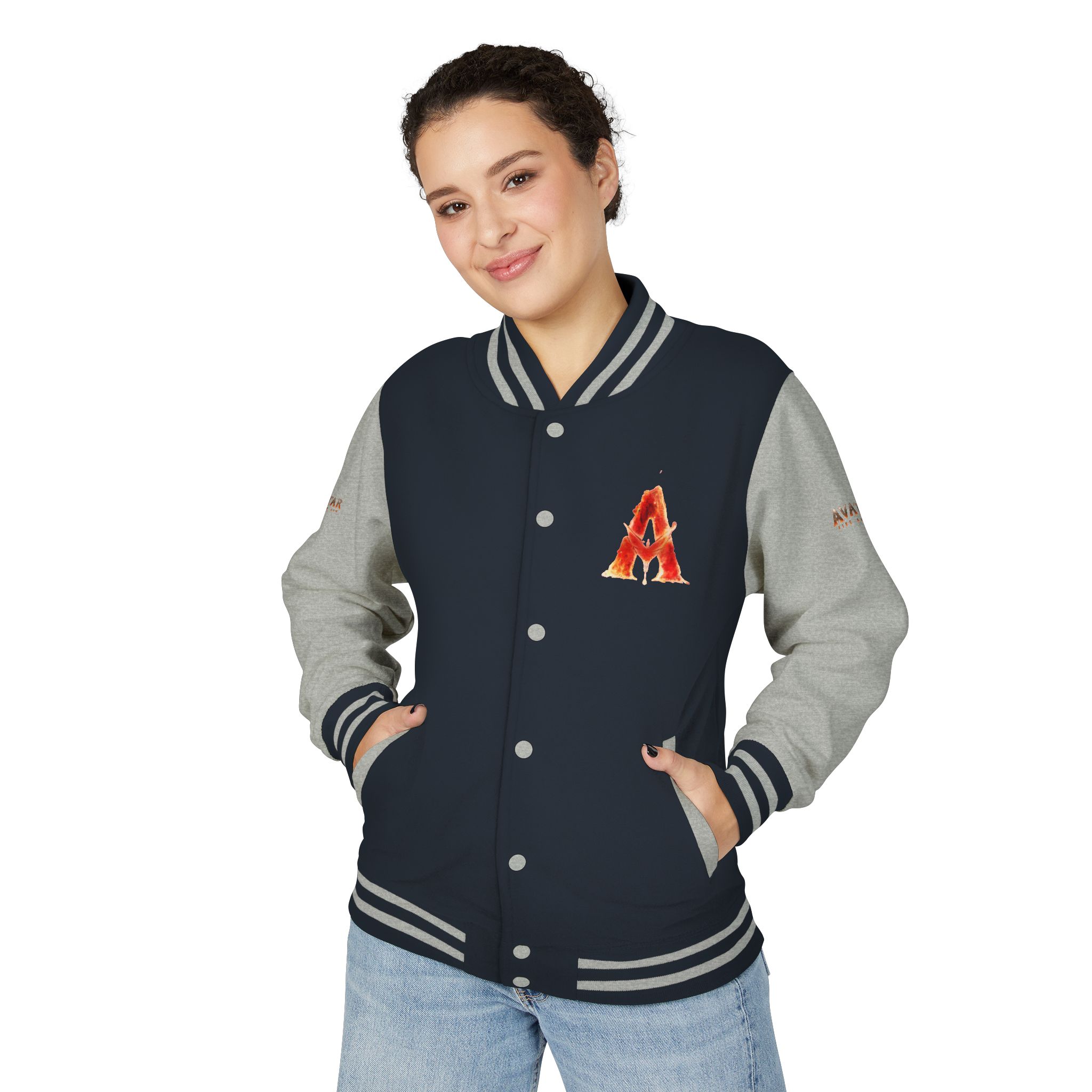 The Avatar: Fire and Ash Unisex Heavyweight Letterman Jacket - Image 3