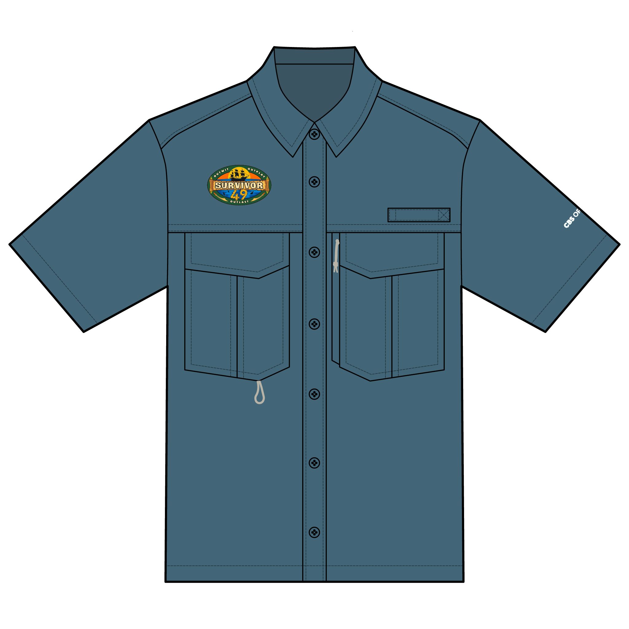 Survivor Season 49 Eddie Bauer Unisex Short Sleeve Performance Fishing Shirt - Image 2