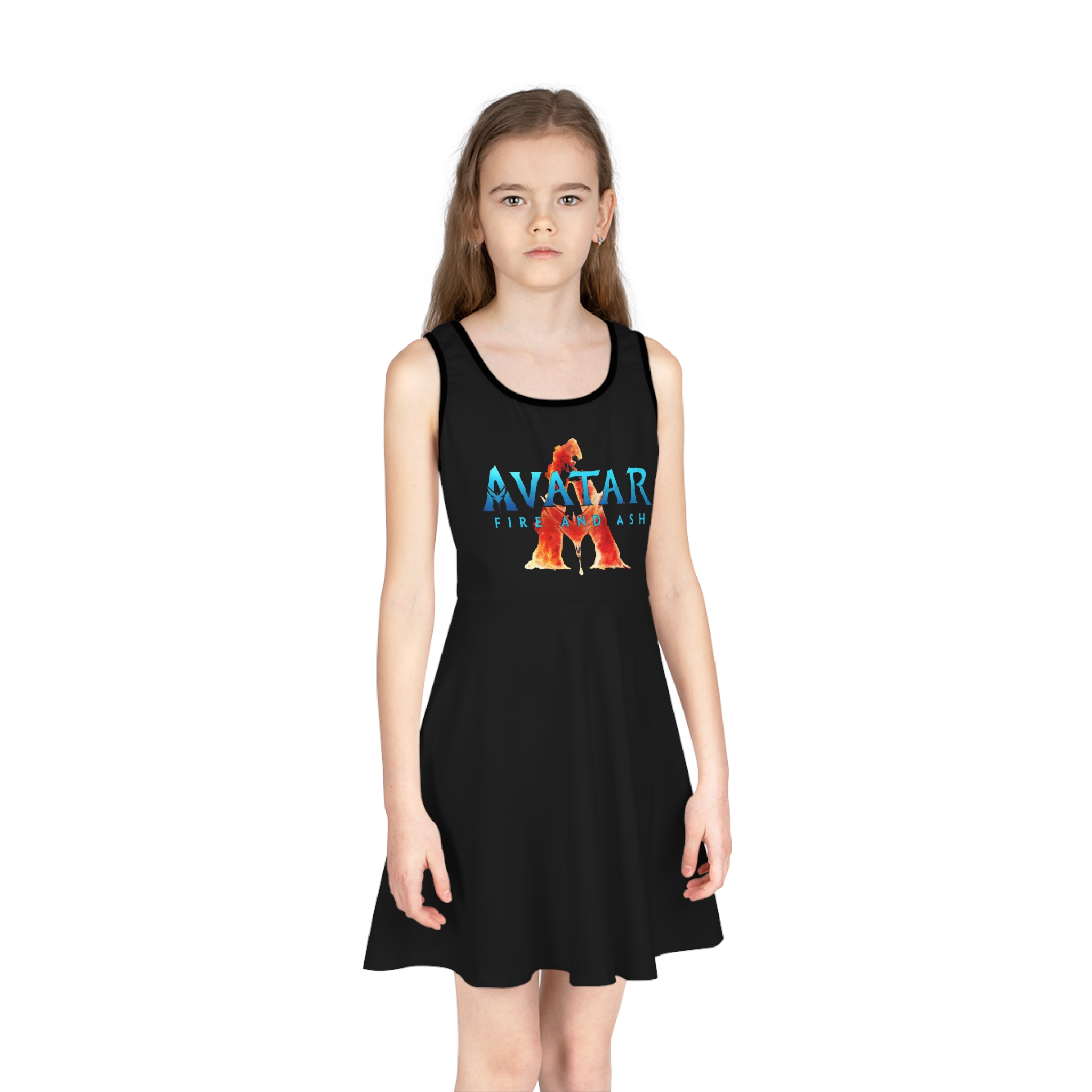 The Avatar: Fire and Ash Girls' Sleeveless Sundress (AOP) - Image 3