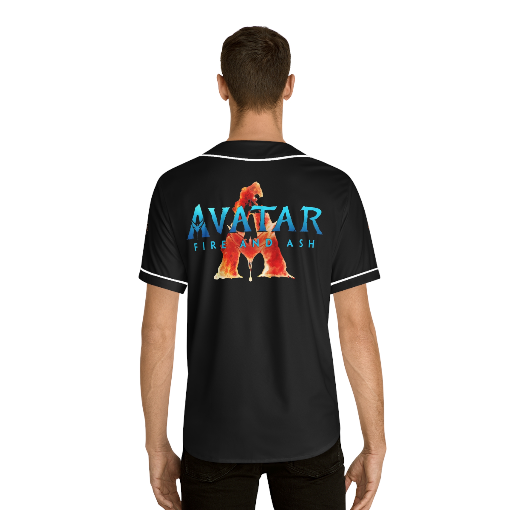 The Avatar: Fire and Ash Men's Baseball Jersey - Image 4