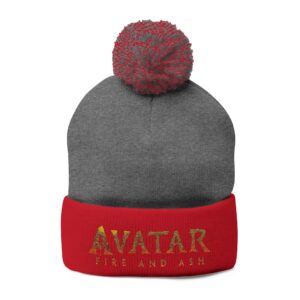 The Avatar: Fire and Ash Pom-Pom Knit Cap (Embroidery)
