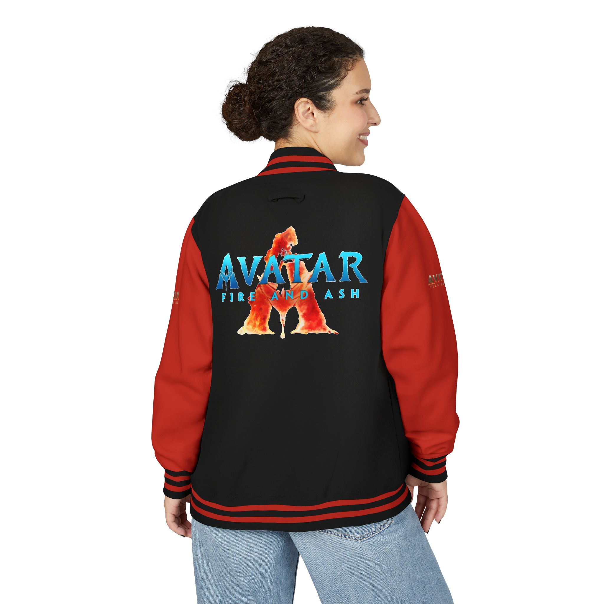The Avatar: Fire and Ash Unisex Heavyweight Letterman Jacket - Image 12