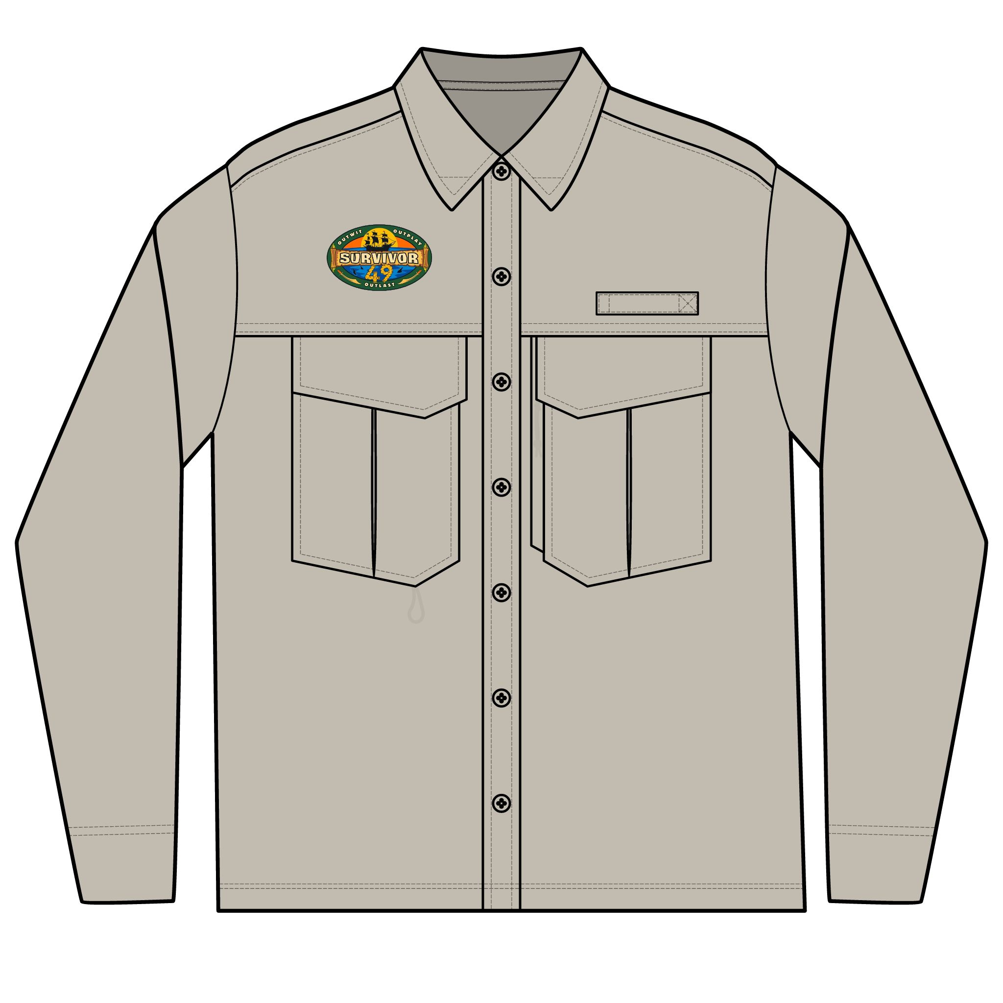 Survivor Season 49 Men's Eddie Bauer Long Sleeve Performance Fishing Shirt