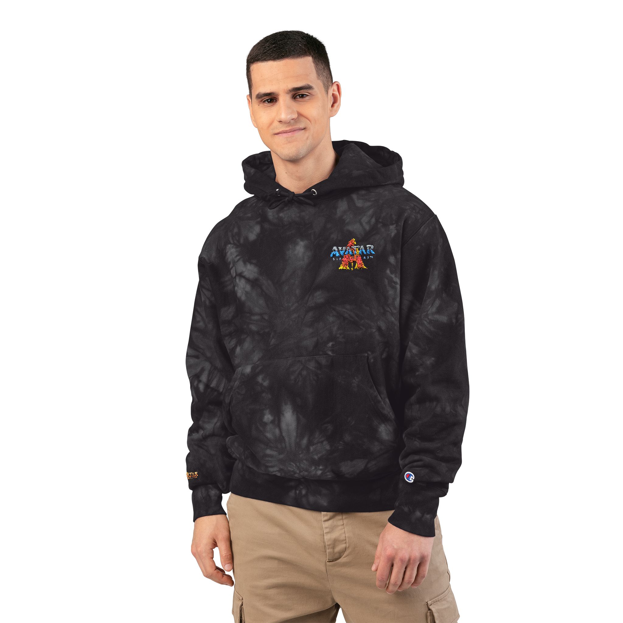 The Avatar: Fire and Ash Unisex Champion Tie-Dye Hoodie (Embroidery) - Image 7