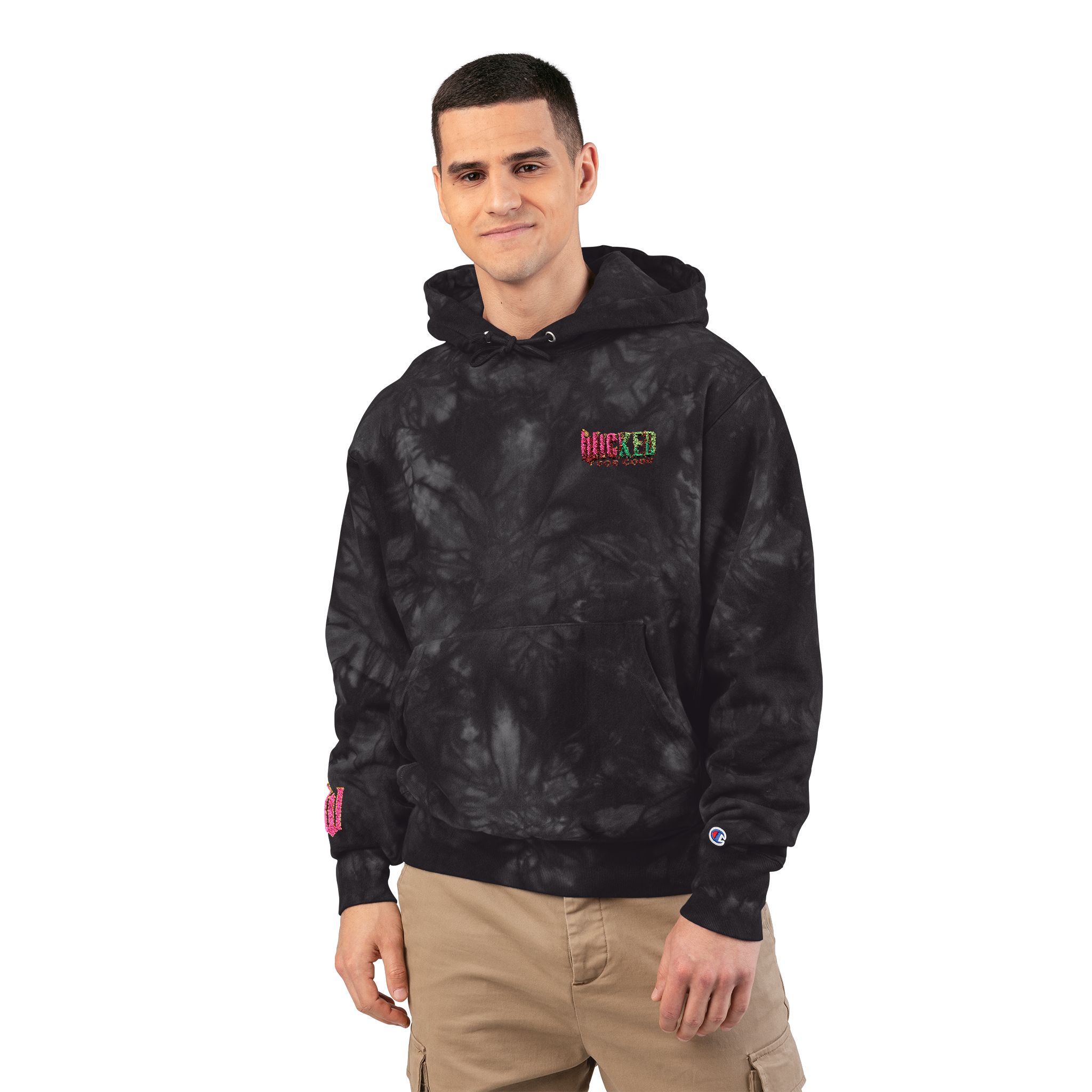 Wicked: For Good Unisex Champion Tie-Dye Hoodie (Embroidery) - Image 7