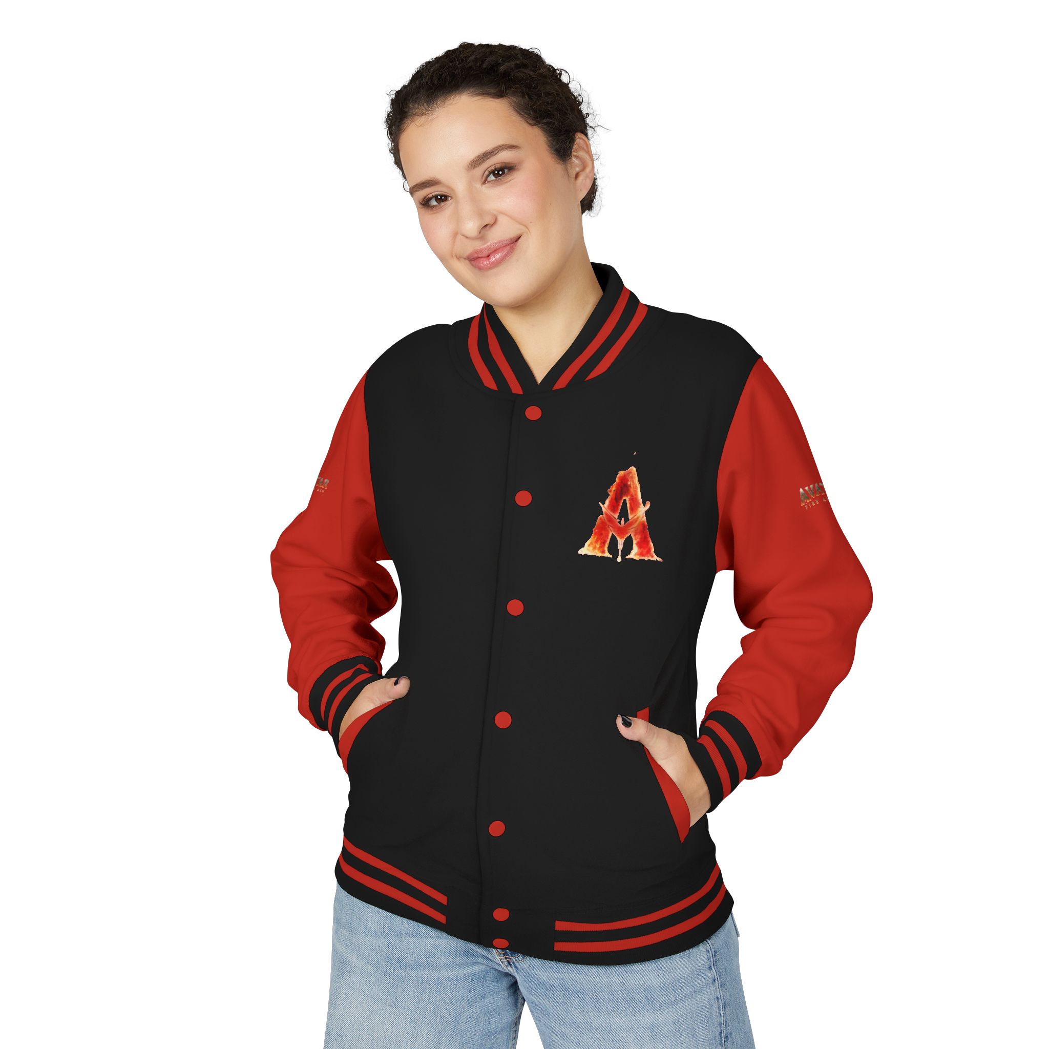 The Avatar: Fire and Ash Unisex Heavyweight Letterman Jacket - Image 11