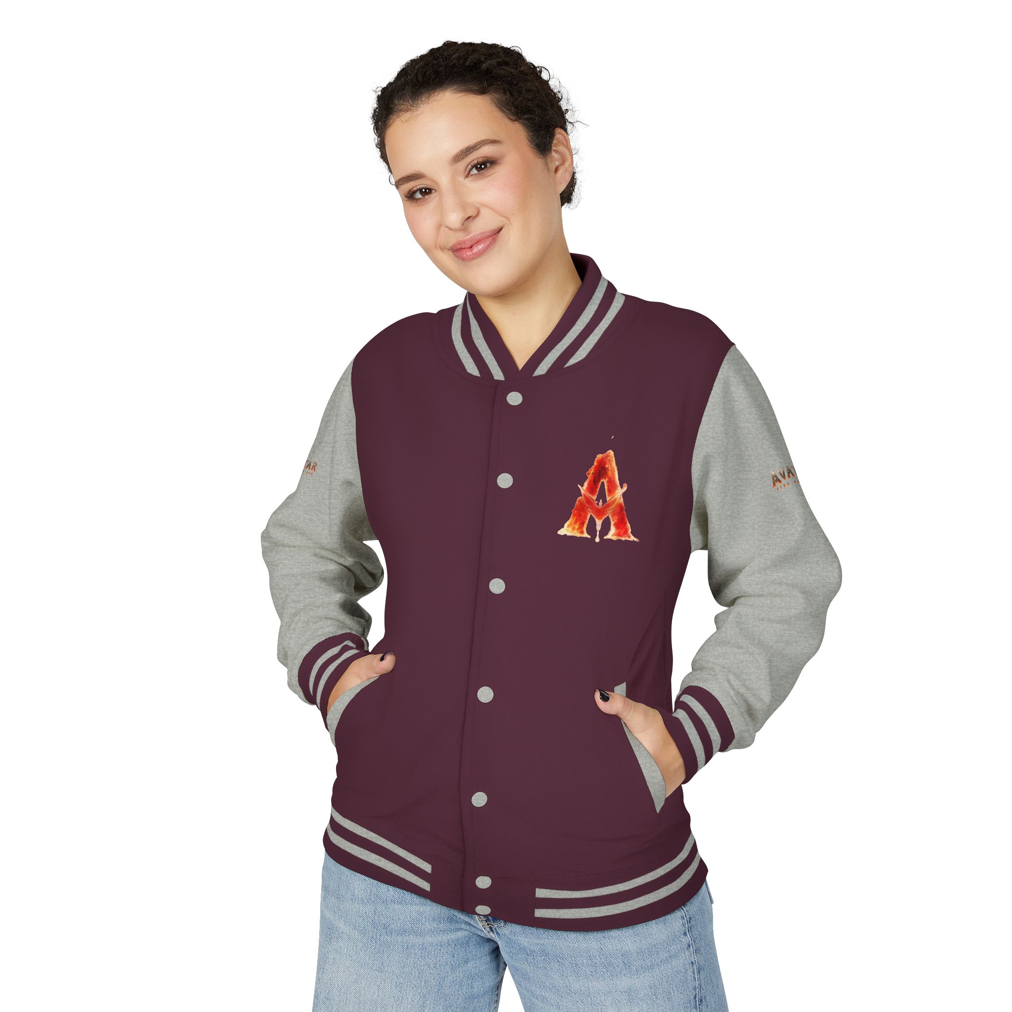 The Avatar: Fire and Ash Unisex Heavyweight Letterman Jacket - Image 15