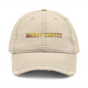 Sheriff Country Distressed Dad Hat (Embroidery)