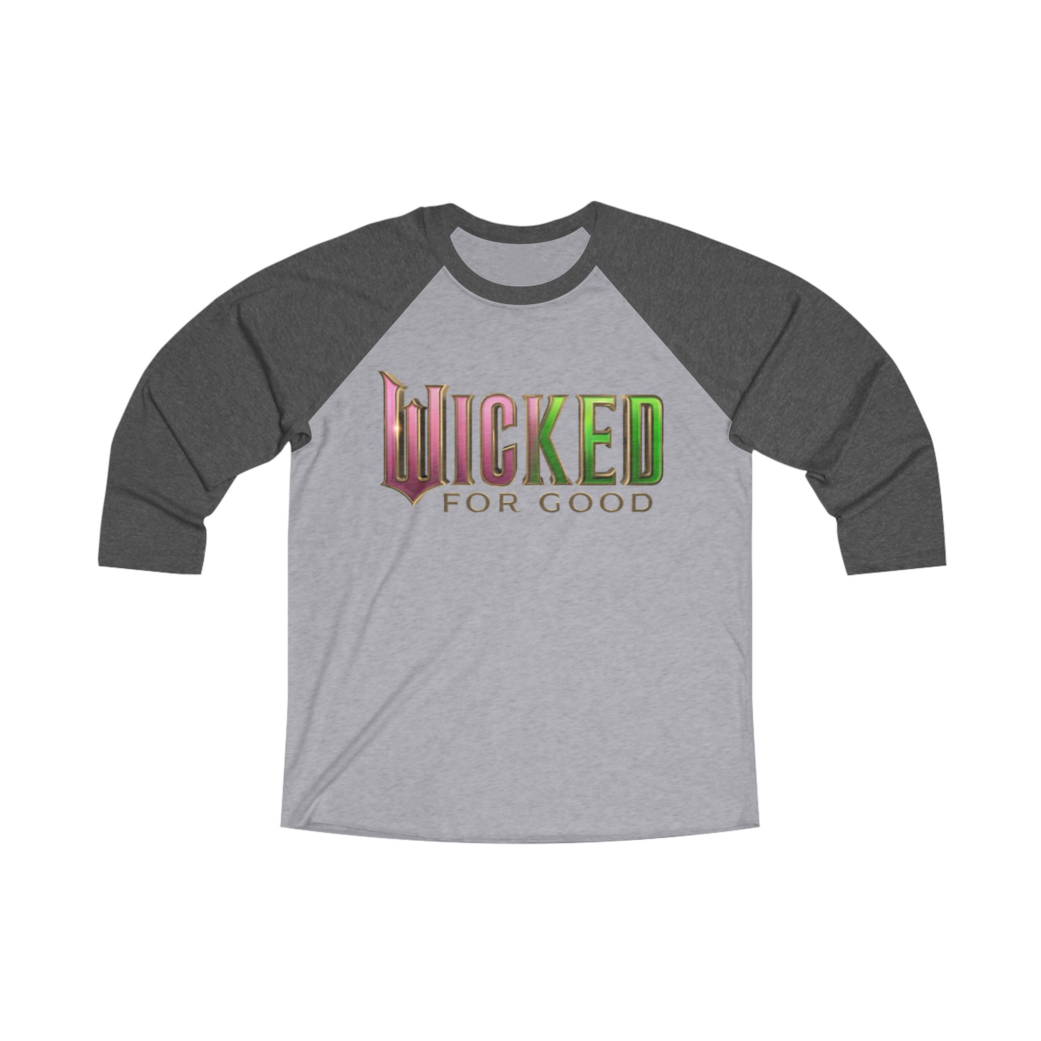 Wicked: For Good Unisex Tri-Blend 34 Raglan Tee - Image 3