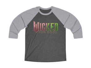 Wicked: For Good Unisex Tri-Blend 3/4 Raglan Tee