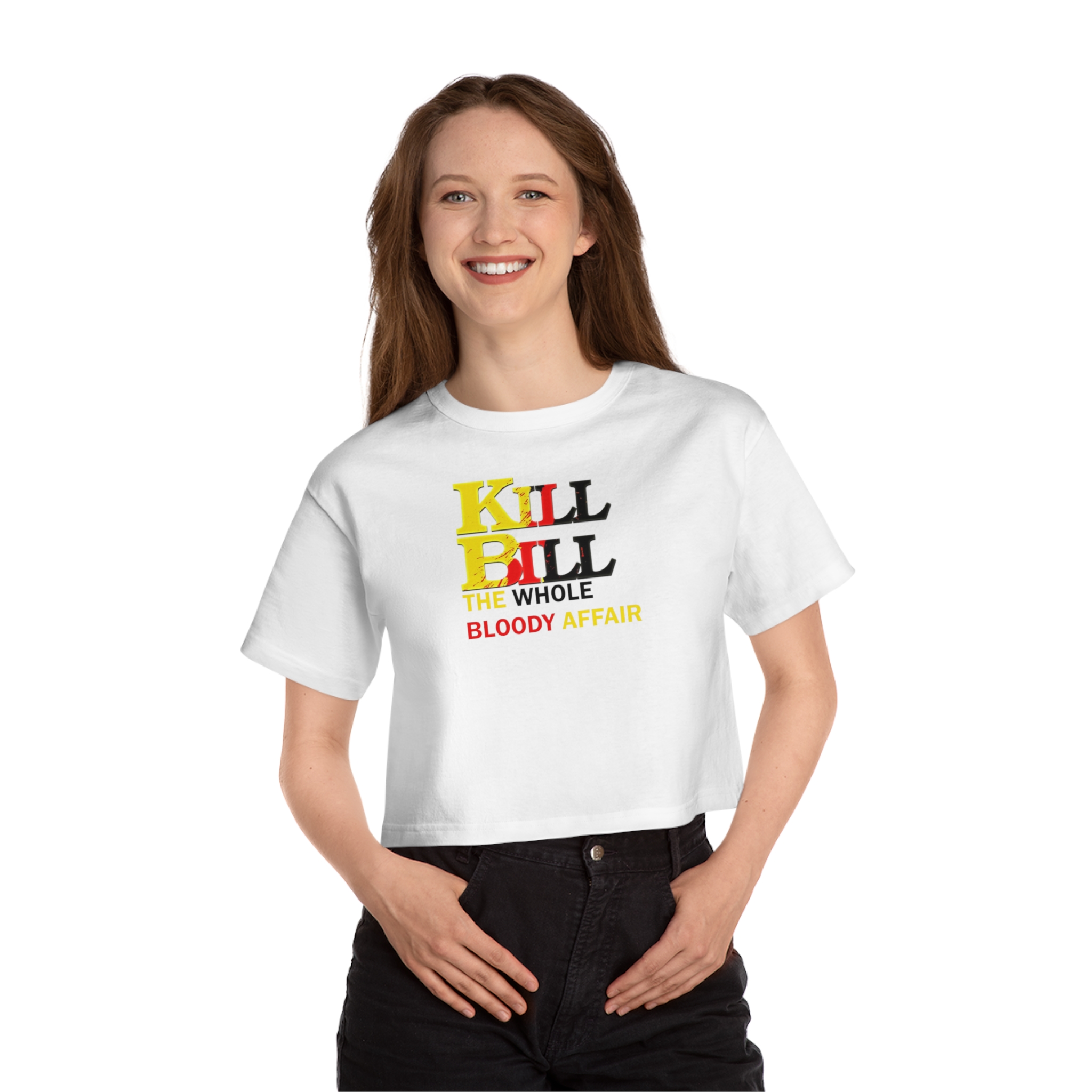 Kill Bill: The Whole Bloody Affair Champion Women's Heritage Cropped T-Shirt - Image 3