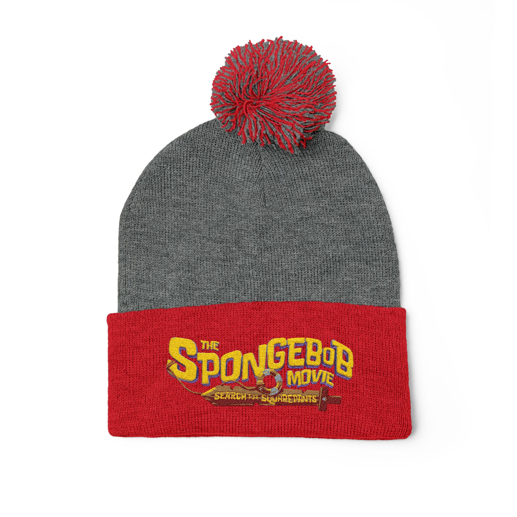 The SpongeBob Movie: Search for SquarePants Pom-Pom Knit Cap (Embroidery) - Image 3