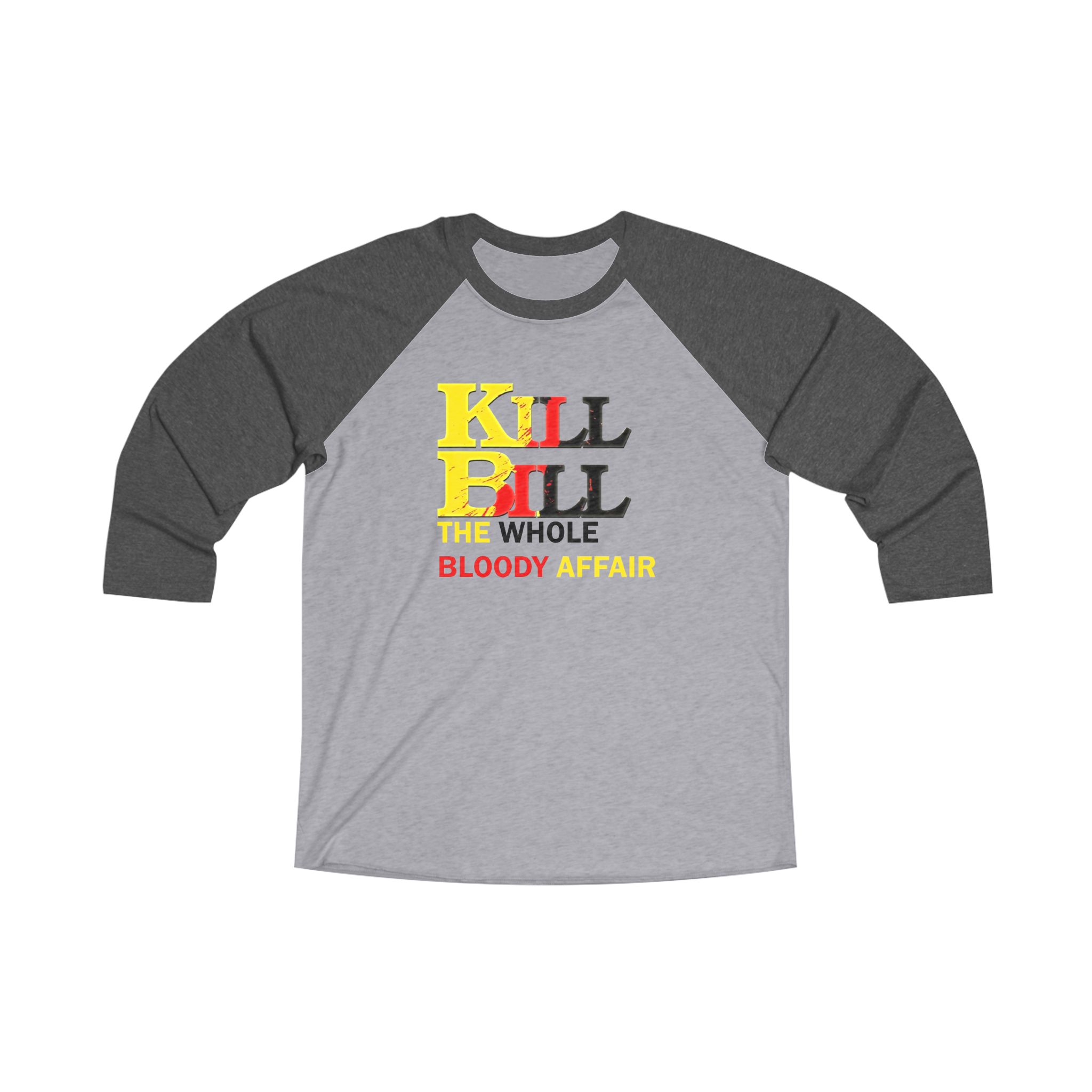 Kill Bill: The Whole Bloody Affair Unisex Tri-Blend 3/4 Raglan Tee - Image 3