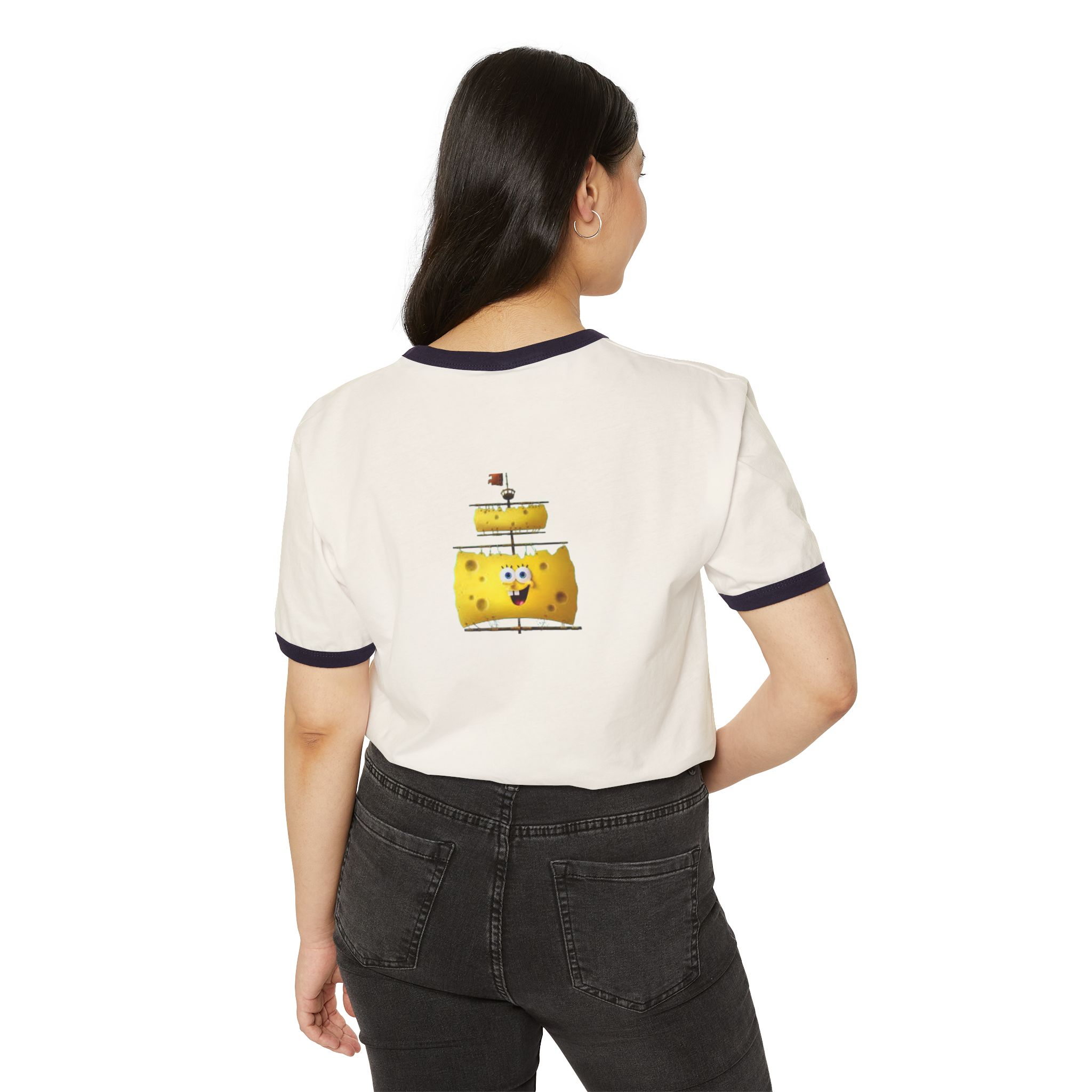 The SpongeBob Movie: Search for SquarePants Unisex Cotton Ringer T-Shirt - Image 4