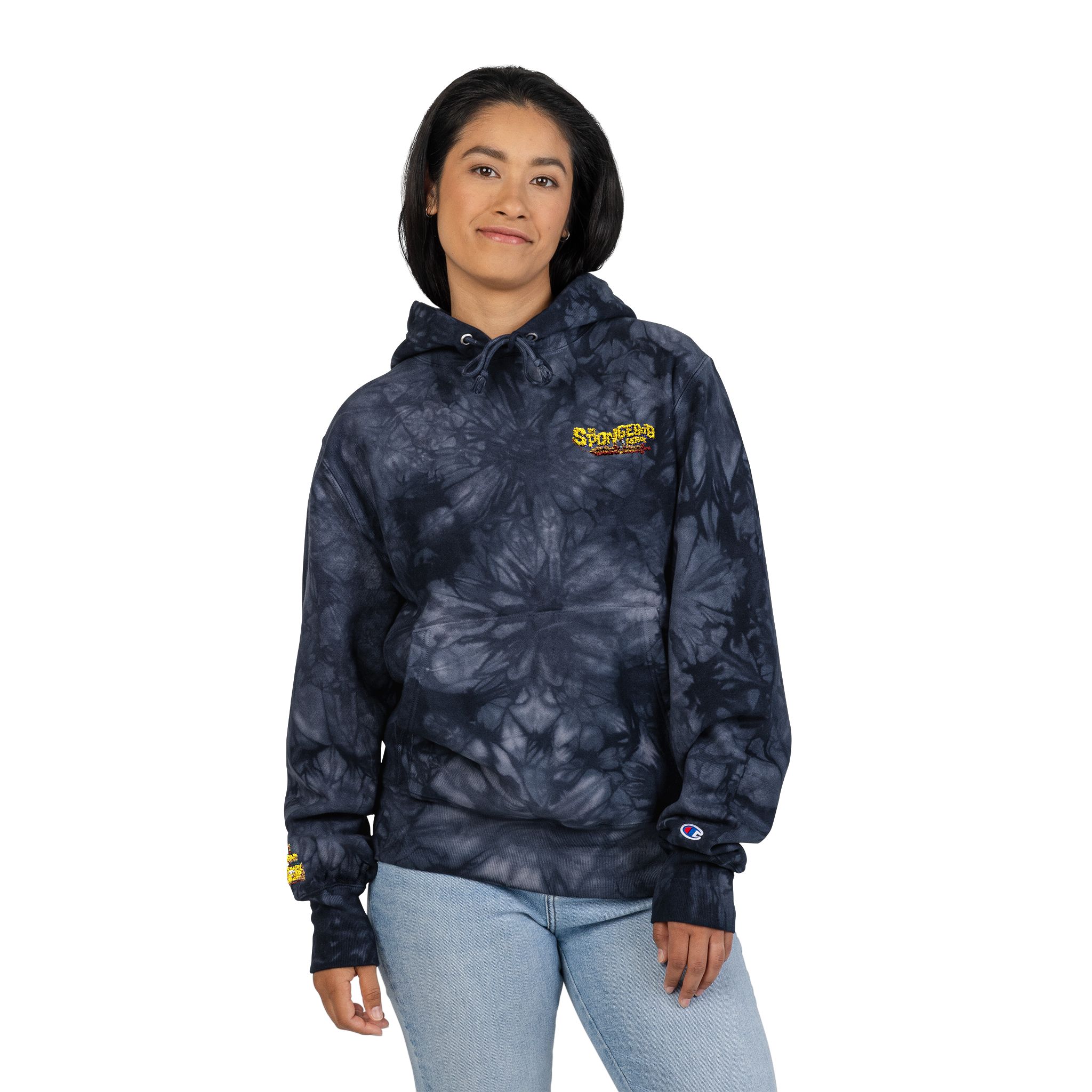 The SpongeBob Movie: Search for SquarePants Unisex Champion Tie-Dye Hoodie (Embroidery) - Image 4