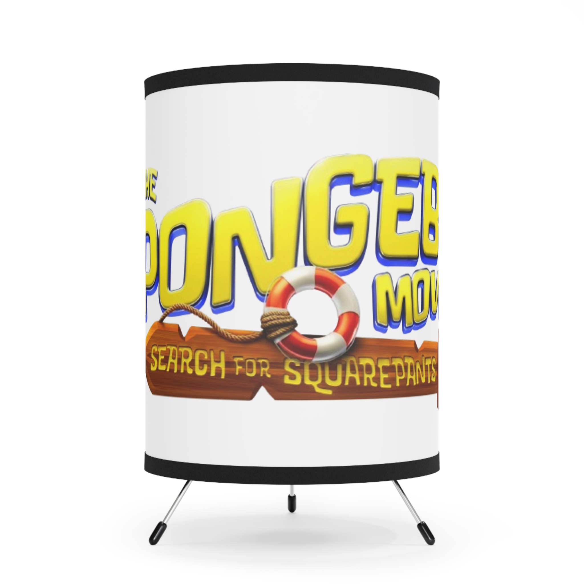 The SpongeBob Movie: Search for SquarePants Tripod Lamp with High-Res Printed Shade, USCA plug