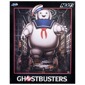 Ghostbusters 6 Stay Puft Marshmallow Man Figure with Nano Ecto-1 Car Diorama Set Ghostbusters (1984) Movie Next Level Series Model by Jada