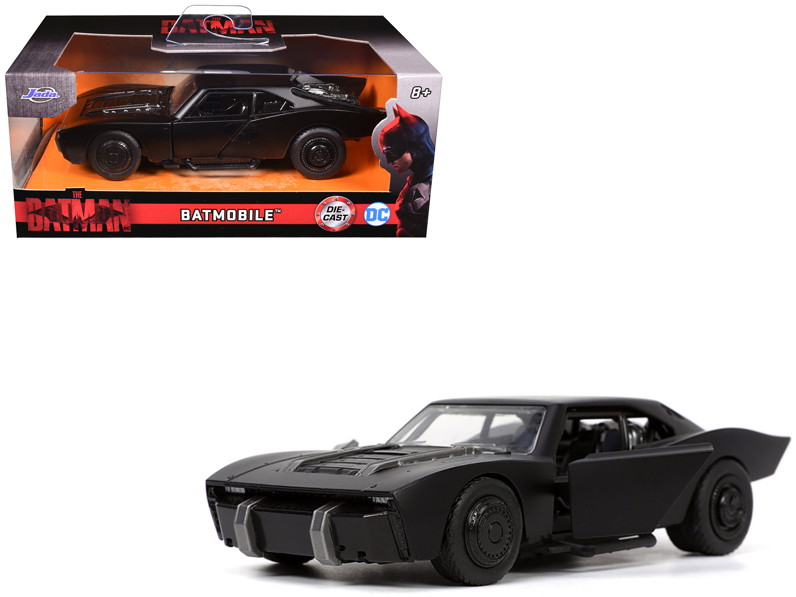 Batmobile Black The Batman (2022) Movie Hollywood Rides Series 1/32 Diecast Model Car by Jada
