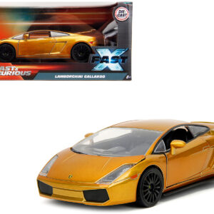 Lamborghini Gallardo Gold Metallic Fast X (2023) Movie Fast & Furious Series 1/24 Diecast Model Car by Jada