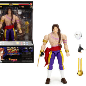 Vega 6 Moveable Figure with Alternate Head and Limbs Ultra Street Fighter II: The Final Challengers (2017) Video Game Model by Jada