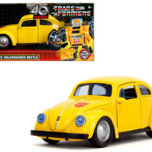 Volkswagen Beetle Bumblebee Yellow Transformers Hollywood Rides Series 1/32 Diecast Model Car by Jada