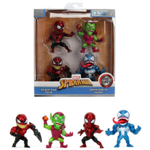 Set of 4 Diecast Figures Spider-Man Metalfigs Series Diecast Models by Jada