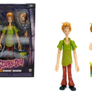 Shaggy Rogers 6.5 Moveable Figure with Accessories and Alternate Head and Hands Scooby-Doo! Franchise Model by Jada