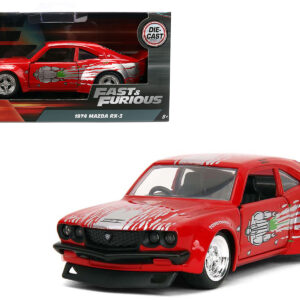 1974 Mazda RX-3 Red with Graphics Fast & Furious Series 1/32 Diecast Model Car by Jada
