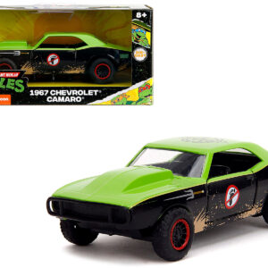 1967 Chevrolet Camaro Teenage Mutant Ninja Turtles Black and Green (Dirty) Hollywood Rides Series 1/32 Diecast Model Car by Jada