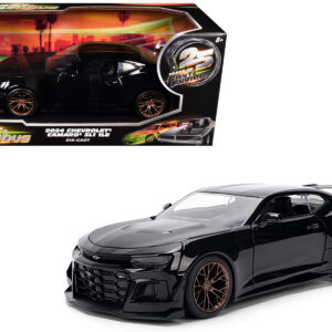 2024 Chevrolet Camaro ZL1 1LE Black Fast X (2023) Movie Fast & Furious 25th Anniversary Series 1/24 Diecast Model Car by Jada