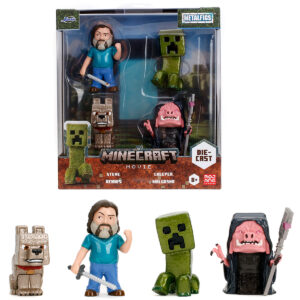 Set of 4 Diecast Figures A Minecraft Movie (2025) Movie Metalfigs Series Diecast Models by Jada