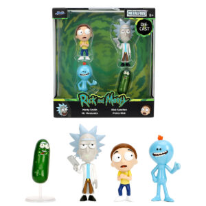 Set of 4 Diecast Figures Rick and Morty (2013-Current) TV Series Metalfigs Series Diecast Models by Jada