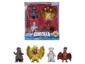 Set of 4 Diecast Figures Godzilla Franchise Metalfigs Series by Jada