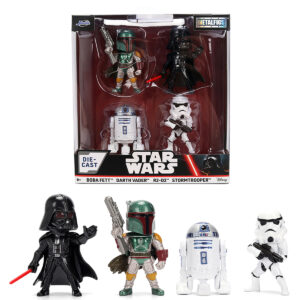 Set of 4 Diecast Figures Star Wars Movie Franchise Metalfigs Series Diecast Models by Jada