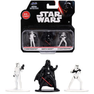 Set of 3 Diecast Figures Star Wars Movie Franchise Nano Metalfigs Series Diecast Models by Jada