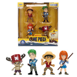 Set of 4 Diecast Figures One Piece (2023-Current) TV Series Metalfigs Series Diecast Models by Jada