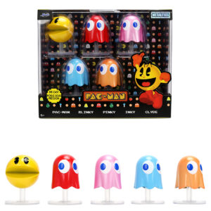 Set of 5 Diecast Figures Pac-Man (1980) Video Game Metalfigs Series Diecast Models by Jada