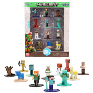 Set of 12 Diecast Figures Minecraft Video Game Nano Metalfigs Series Diecast Models by Jada