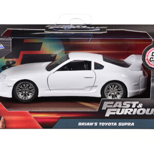 Brian's Toyota Supra White Fast & Furious 7 (2015) Movie 1/32 Diecast Model Car by Jada