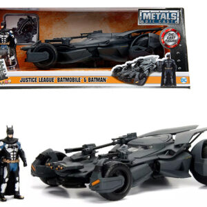 2017 Justice League Batmobile with diecast Batman Figure 1/24 Diecast Model Car by Jada