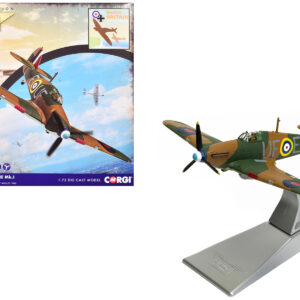 Hawker Hurricane Mk.I Fighter Aircraft "Pilot Officer William 'Billy' Fiske No. 601 Squadron Battle of Britain" (1940) British Royal Air Force "The Aviation Archive" Series 1/72 Diecast Model by Corgi