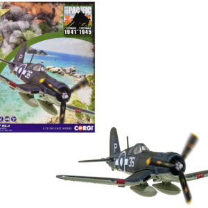 Vought Corsair Mk. II Fighter Aircraft "JT537 1836 Naval Air Squadron HMS Victorious Battle of Okinawa" (1945) British Royal Navy Fleet Air Arm "The Aviation Archive" Series 1/72 Diecast Model by Corgi