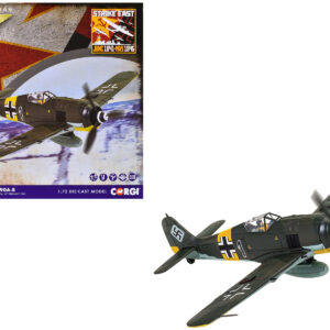 Focke-Wulf Fw 190A-8 Fighter Aircraft "Black 1 Oberleutnant Otto Kittel 2./JG54" (1945) German Luftwaffe "The Aviation Archive" Series 1/72 Diecast Model by Corgi